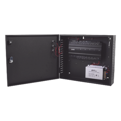 Controlador de Acceso 2 Puertas / 3,000 Huellas / 30,000 Tarjetas / TCP/IP / Gabinete con Fuente 12V 5A / Memoria SD hasta 32GB
