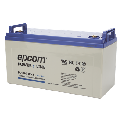 Batería AGM-VRLA Ciclo Profundo / 12 V / 120 Ah / Terminales M8 / Carcasa UL94-HB