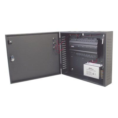Controlador de Acceso 4 Puertas / 3,000 Huellas / 30,000 Tarjetas / TCP-IP / Gabinete Metálico con Fuente 12V 5A