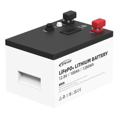 Batería de Litio LiFePO4 / 12.8 V / 100 Ah / 1.28 kWh / 6000 Ciclos / LCD / IP65