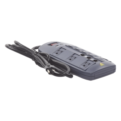 Multicontacto 8 Salidas / 120 VCA 15 A / 2160 Joules / Telco RJ11 / 6 Transformadores Simultáneos / 5.9 pies Cable