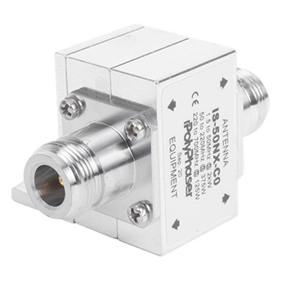 Protector Coaxial RF / 1.5-700 MHz / 50 Ω / 2 kW / Conectores N Hembra / Ceja Lateral / Flange