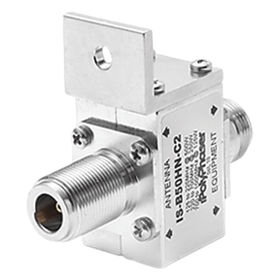 Protector Coaxial RF / 125-1000 MHz / 50 Ω / N Hembra Bidireccional / 500W / 20 kA / Tubo de Gas Protector Coaxial RF / 125-1000 MHz / 50 Ω / N Hembra Bidireccional / 500W / 20 kA / Tubo de Gas