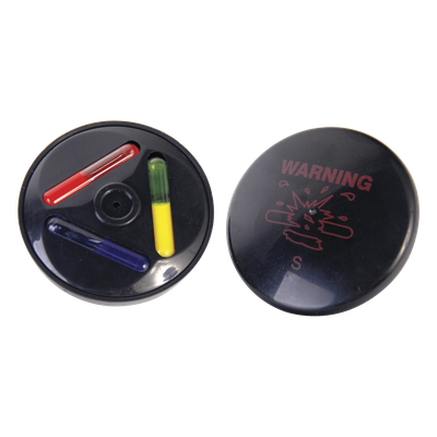 Tag Antihurto con Tinta para Ropa / 8.2 MHz / Diámetro 51 mm / Alcance 160 cm (5.2 ft) / Tinta Tricolor / Paquete 100 Piezas