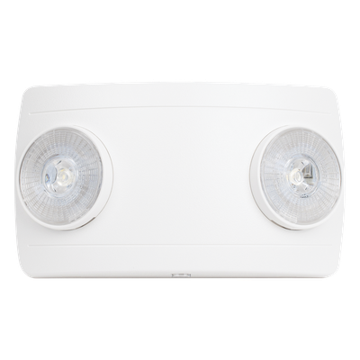Luz de Emergencia LED / Doble LED 1W 150 lúmenes / Autonomía 90 min / Voltaje Universal 127-240 VAC / UL 5VA Ignífuga
