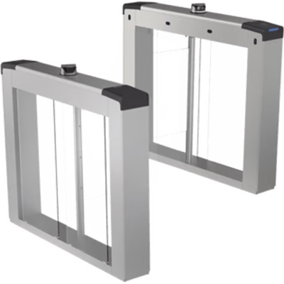 Torniquetes Quick Pass Carril de 65 cms (25.6 in) / Reconocimiento Facial y Lectores de Tarjeta Incluidos / Aletas de Acrílico Incluidas / Bidireccional / 5,000,000 MCBF / 4 Pares de dToF