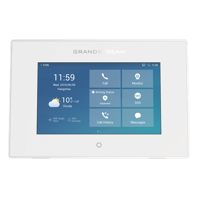 Intercom y Panel de Control de Acceso SIP / Pantalla Táctil 7" 1024x600 / Wi-Fi Dual Band / Audio HD Full-Duplex / PoE / 4 Entradas de Alarma