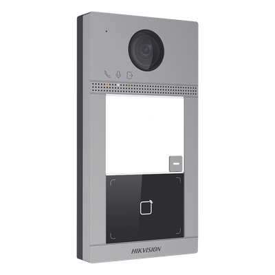 Videoportero IP / 2 Megapixel / PoE / IP65 + IK08 / 1 Departamento / Lector Mifare / 2 Puertas / 6 Monitores / Visión Nocturna IR 3m / Ángulo 129°
