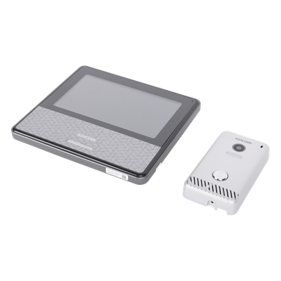 Kit de Videoportero IP / Monitor Wi-Fi / Apertura Remota por App / Alimentación 110 VCA / Diseño Compacto