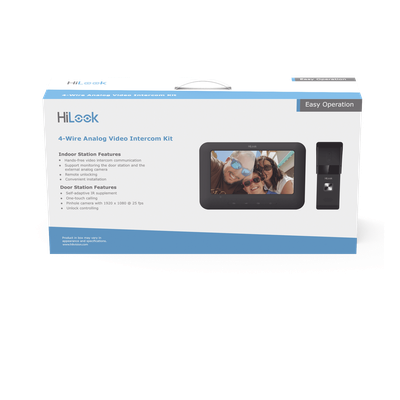 Kit de Videoportero Analógico / Pantalla LCD 7" / Frente de Calle IP65 / Visión Nocturna IR 2 m (6.6 ft) / Audio Bidireccional / Salida de Relé