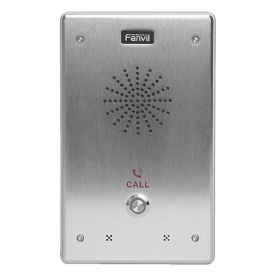 Intercomunicador IP / 2 Líneas SIP / 2 Relevadores / PoE 802.3af / Anti-Vandálico IP65 e IK10 / -40°C a 70°C