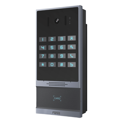 Videoportero SIP / 2 Megapixel / IP66 e IK07 / Teclado Iluminado / 10,000 Tarjetas RFID / PoE / 2 Relevadores