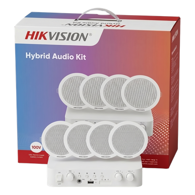 Kit de Audio / Amplificador Bluetooth / 4 Altavoces de Plafón / 60 W / Línea 100/70V / 96 dB