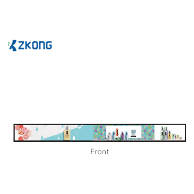 Display Electrónico de Estantes / 23.1 Pulgadas / LCD Estirado 1920x158 / Android 4.4.2 / Brillo 400 Nits / Wi-Fi Dual Band / USB Type-C y MicroUSB / Consumo 45W
