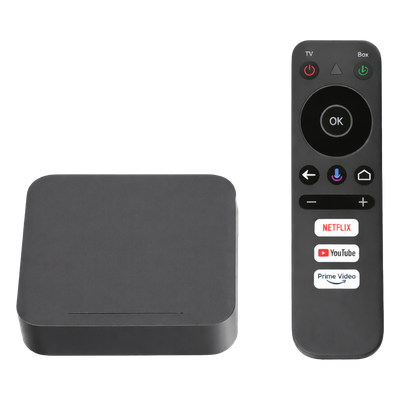 Decodificador Android TV / 4Kp60 HDR / Wi-Fi Dual Banda / Bluetooth 5.0 / HDMI 2.1 / 2 GB RAM 16 GB Almacenamiento