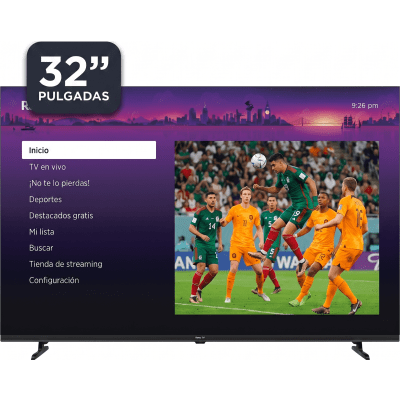 Smart TV QLED / 32 Pulgadas / HD 1366x768 / Wi-Fi / 3 HDMI / VESA 100x100 mm