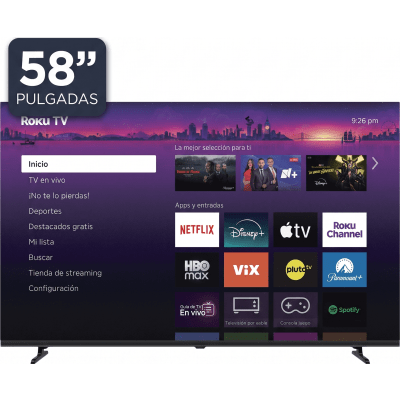 Smart TV QLED / 58 Pulgadas / 4K UHD / Dolby Audio / Wi-Fi 2T2R / 3 HDMI / VESA 200x200 mm