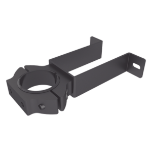 Soporte de pared con abrazadera para poste / Diseño compacto / Tornillería incluida / Compatible con múltiples postes