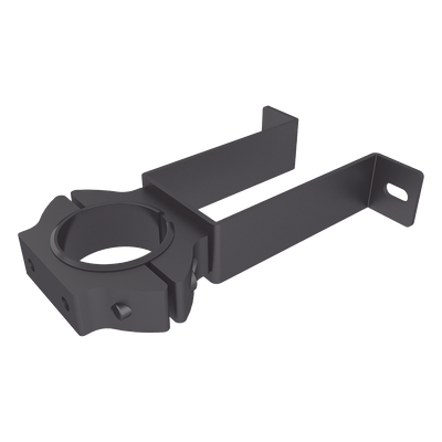 Soporte de pared con abrazadera para poste / Diseño compacto / Tornillería incluida / Compatible con múltiples postes
