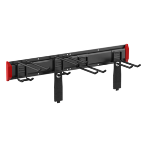 Estante de Almacenamiento de Pared / Capacidad 136 kg / Ganchos Ajustables / 2 Placas de Montaje / Acero y Plástico Estante de Almacenamiento de Pared / Capacidad 136 kg / Ganchos Ajustables / 2 Placas de Montaje / Acero y Plástico