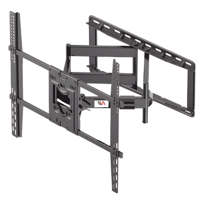Soporte de Pared Articulado / Pantallas 75" a 110" / VESA 400x400 a 800x600 mm / Carga 90.9 kg (200 lbs) / Extensión 7.2 a 70 cm / Rotación 45° / Inclinación +10° a -5°