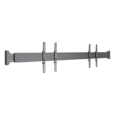 Soporte de Pared Modular / Rieles 2000 mm / VESA 400 x 400 / Carga 40 kg / Pantallas 65" / Acero 3-5 mm