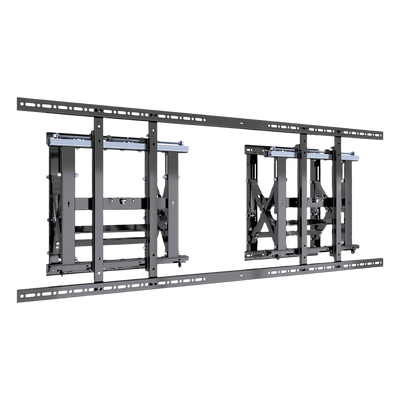 Soporte Modular para Pantallas / Altura Ajustable 200 a 1600 mm (7.9 a 63.0 in) / Ancho 600 mm (23.6 in) / Profundidad Ajustable 134 a 300 mm (5.3 a 11.8 in) / Montaje Horizontal y Vertical / Acero 10.2 mm