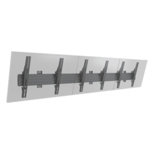 Soporte de Pared / Riel Triple Modular / Carga 50 kg / 32"-65" / VESA 600x400 mm / Inclinación 5°-15°
