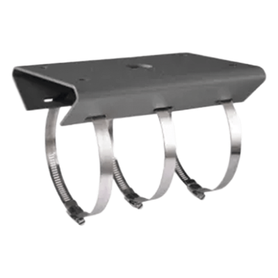 Soporte de Montaje para Poste / Acero Galvanizado SUS304 / Diámetro 14 cm / Exterior / Color Blanco / 250 x 127 x 46 mm