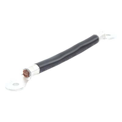 Cable de Batería / Calibre 2 AWG / 0.2 m (0.66 ft) / Terminales de Ojo Doble / Serie o Paralelo / Negro