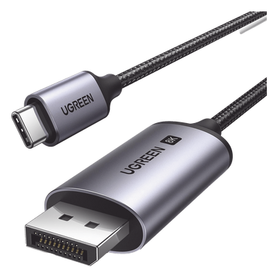 Cable USB-C a DisplayPort 1.4 / 3 m (9.84 pies) / 8K@60Hz / 4K@240Hz / HDR10+ / eARC / Thunderbolt 3 y 4 / Nylon trenzado
