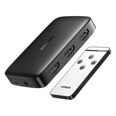Conmutador HDMI / 3 Entradas a 1 Salida / 4K@30Hz / 3D / Control Remoto IR / Indicador LED