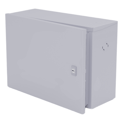 Gabinete Exterior / Acero Galvanizado / 360 x 208 x 505 mm / Montaje en Poste / Protección Solar Autónoma