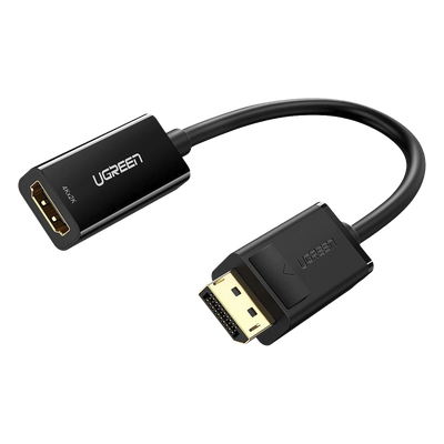 Convertidor DisplayPort a HDMI / 4K@30Hz / HDR / 3D / Cable 25 cm (0.82 ft) / Conectores Dorados / Chip IC Avanzado
