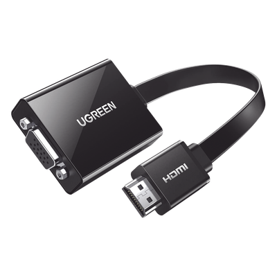 Adaptador HDMI a VGA / 1080P@60Hz / Audio 3.5mm / Alimentación Micro USB / Cable 0.82 ft / Plug & Play