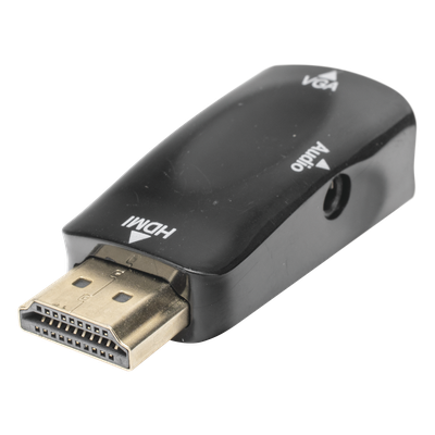 Convertidor HDMI a VGA / 1920x1080 @ 60Hz / Audio 3.5 mm / Plug-and-Play / Chapado en Níquel