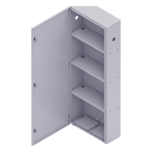 Gabinete para Baterías / Acero Galvanizado / 4 Unidades / Montaje en Poste / Exterior / 1050 mm (3.44 ft) de Altura Gabinete para Baterías / Acero Galvanizado / 4 Unidades / Montaje en Poste / Exterior / 1050 mm (3.44 ft) de Altura