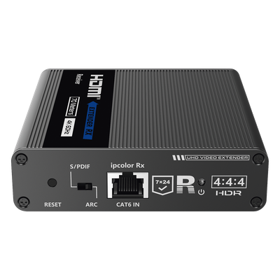Receptor HDMI IPColor / 4K@60Hz / Sin Compresión / IR / 70 m (229.7 ft) / Cascada hasta 700 m (2296.6 ft) / 24/7