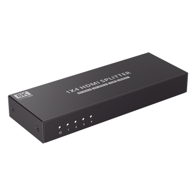 Splitter HDMI / 1 Entrada x 4 Salidas / 8K@60Hz / 4K@120Hz / 48 Gbps / HDR10+ / Dolby Vision / HDCP 2.3