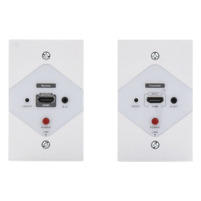Extensor HDMI en Placa de Pared / 1080P @ 60 Hz / 40 m (131.2 ft) / Cat 6/6A/7 / IR Bidireccional / HDCP 1.4a/1.2a / Cero Latencia