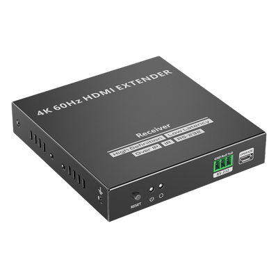 Receptor HDMI IP / 4K UHD @60Hz / 18 Gbps / Cat 6/6a/7 hasta 120 m (393.7 ft) / HDCP 2.2 / IR 20-60 kHz