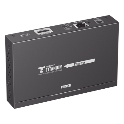 Receptor HDMI IP / 4K@30Hz / 1080p@60Hz / Alcance 120 m (393.7 ft) / Cat6/6a / Control IR / Switch IGMP