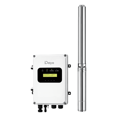 Bomba Solar Sumergible / 800 W (1 HP) / Motor DC de Imanes Permanentes / Voltaje Operativo 30-110 Vcd / Controlador Integrado IP65 / Acero Inoxidable 304