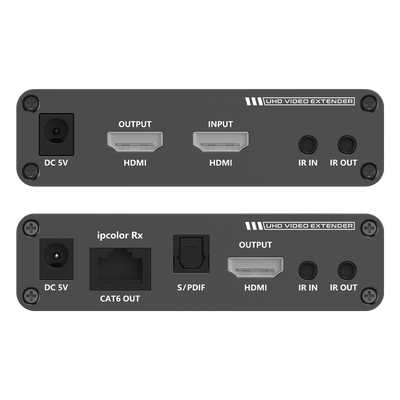 Extensor HDMI / 4K @ 60 Hz / Sin Compresión / Cero Latencia / Alcance 700 m (2296.6 ft) / Cascada 10 Receptores / IR Bidireccional / ARC / S/PDIF