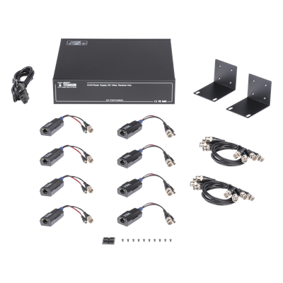Transceptor Activo / 8 Canales / Video + PoC / UTP Cat 5e/6 / 150 m (492.1 ft) en 4K / 200 m (656.2 ft) en 5 MP / 36 Vcc a 12 Vcc / Rack 19"