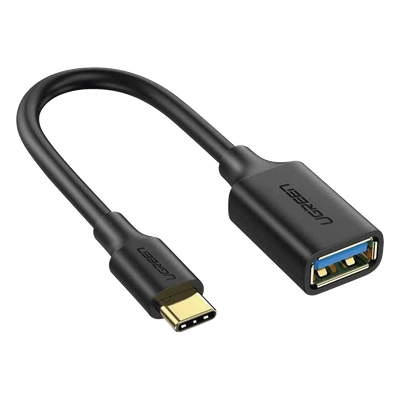 Adaptador OTG USB-C a USB-A / USB 3.0 5 Gbps / Cable 15 cm / Conectores Chapados en Oro / Triple Blindaje