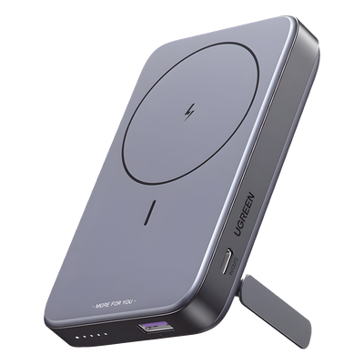 Power Bank Inalámbrico / 10000 mAh / MagSafe 15W / USB-C 20W / USB-A 22.5W / Soporte Plegable