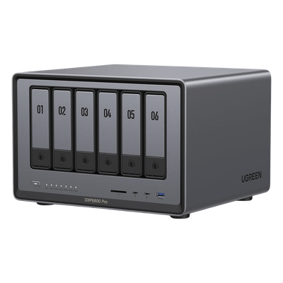 NAS / 6 Bahías + 2 NVMe / Intel i5 / Thunderbolt 4 / 10GbE / DDR5 64GB / HDMI
