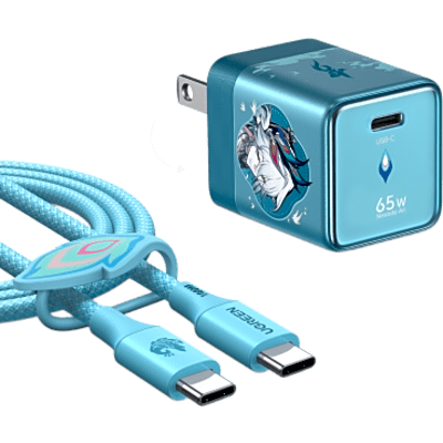 Cargador USB-C GaN / 65W / Ultracompacto 31 x 33 x 40.4 mm / Clavijas Plegables / Thermal Guard / 8 Protecciones / Voltaje Universal 100-240V