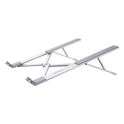 Soporte para Laptop / Ajuste de Altura 46.5-136.5 mm / Capacidad 5 kg / Compatible 11-17.3" / Diseño Plegable / Aluminio + Silicona